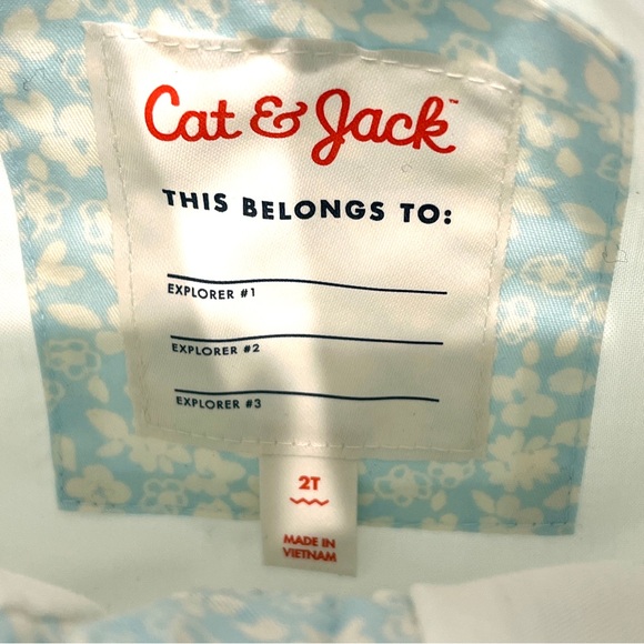 Baby Girls' Floral Printed Quilted Jacket - Cat & Jack™ Blue 2T - Picture 6 of 6